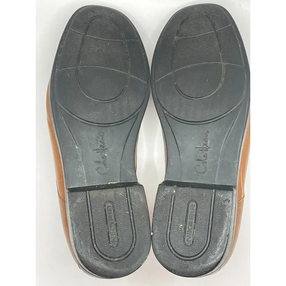 Cole Haan Men's Leather Oxford Dress Shoe Sz 13M Brown‎ Lace Up Apron Toe C09282